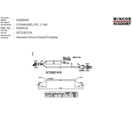 02064109 - CABLE FORM CPL 2.15M