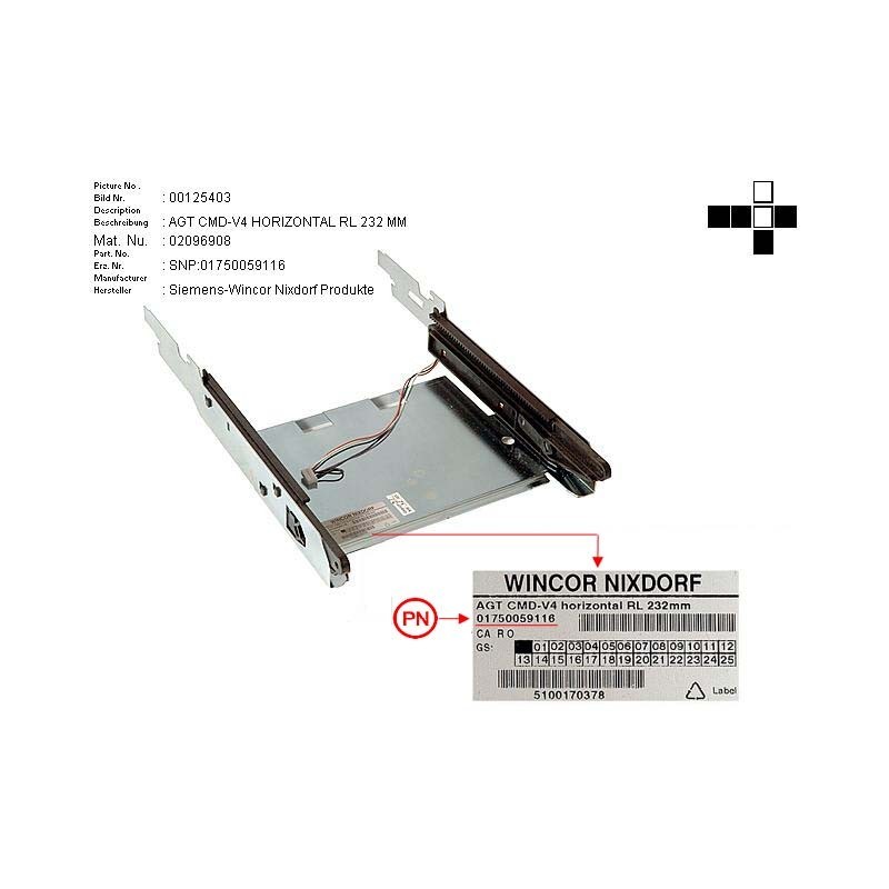 02096908 - TRANSPORT CMD-V4 HORIZONTAL RL 232MM