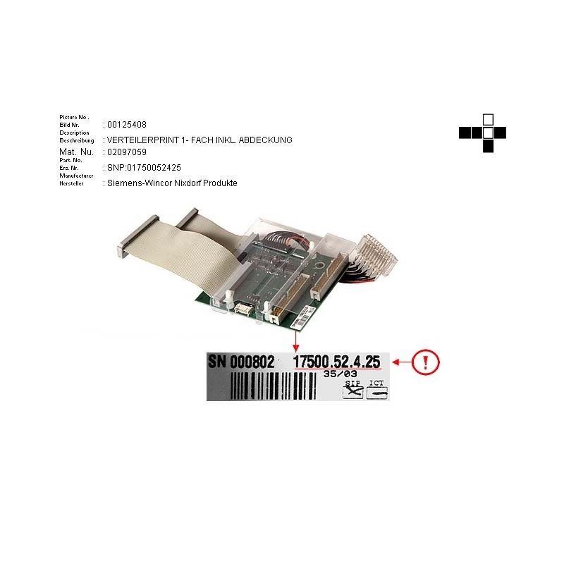 02097059 - DISTRIBUTOR BOARD 1X WITH COVER