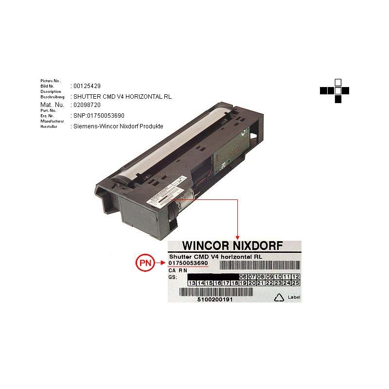 02098720 - SHUTTER CMD V4 HORIZONTAL RL