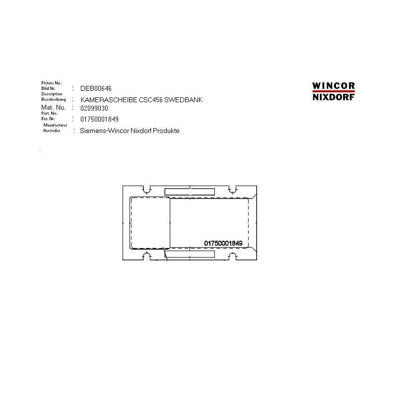 02099030 - CAMERA GLASS CSC456 SWEDBANK