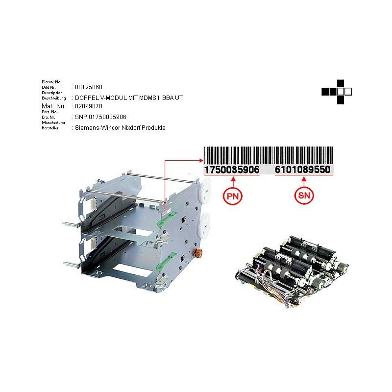 02099078 - DOUBLE DISPENSER MODULE MDMS II BBA-UT