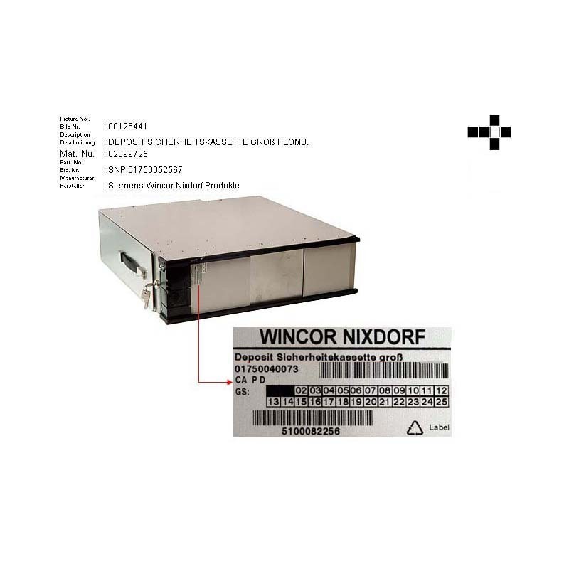 02099725 - DEPOSIT SECURITY CASSETTE LARGE PLOMB.