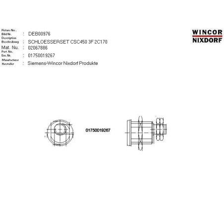 02067886 - SET OF LOCKS CSC 3F 2C170