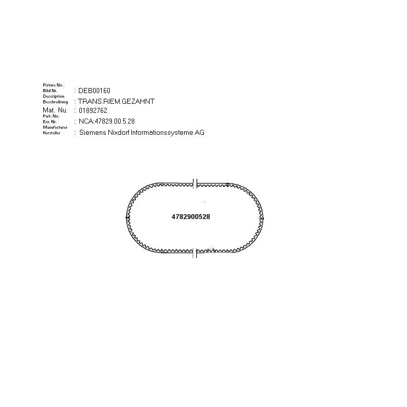 01892762 - TRANSPORT BELT GEAR TEETH:6 753