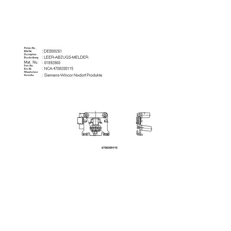 01892860 - BLANK-DISPENSING-SENSOR