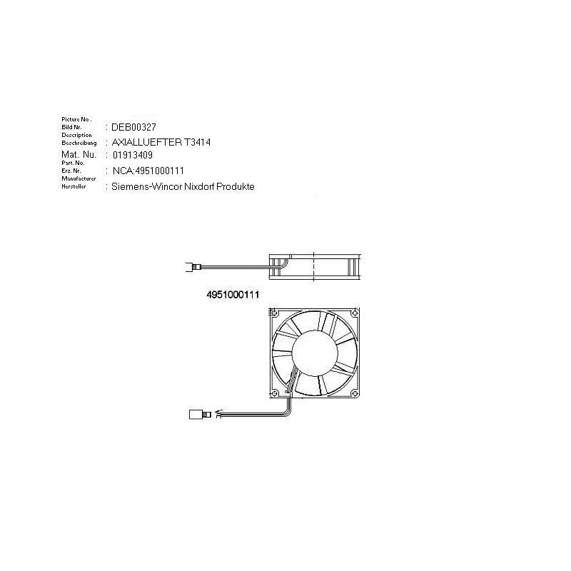 01913409 - AXIAL BLOWER 24V 92X92X25