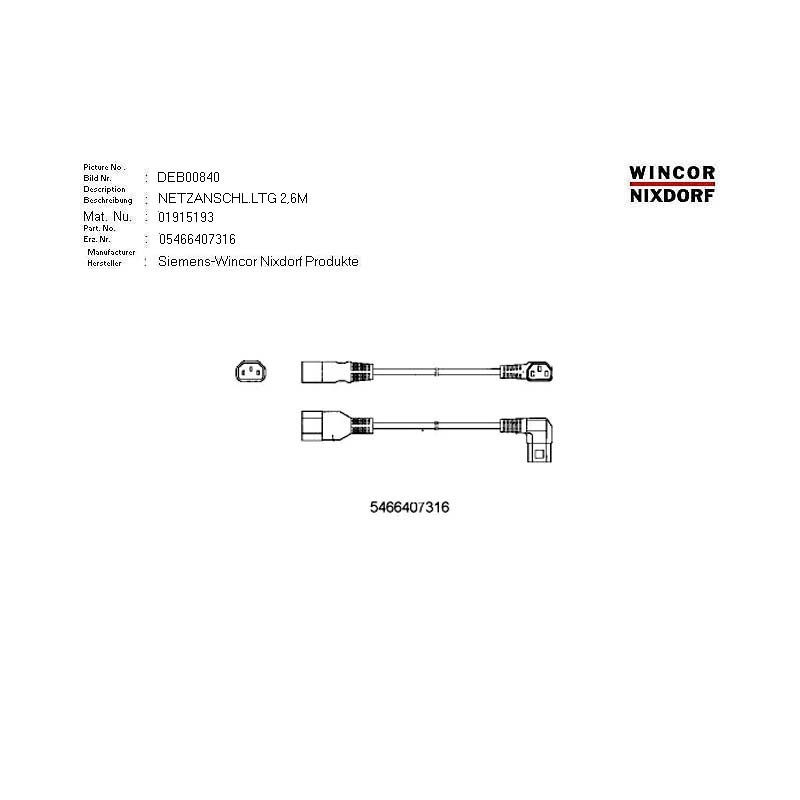 01915193 - POWER CABLE G-W 2.6M