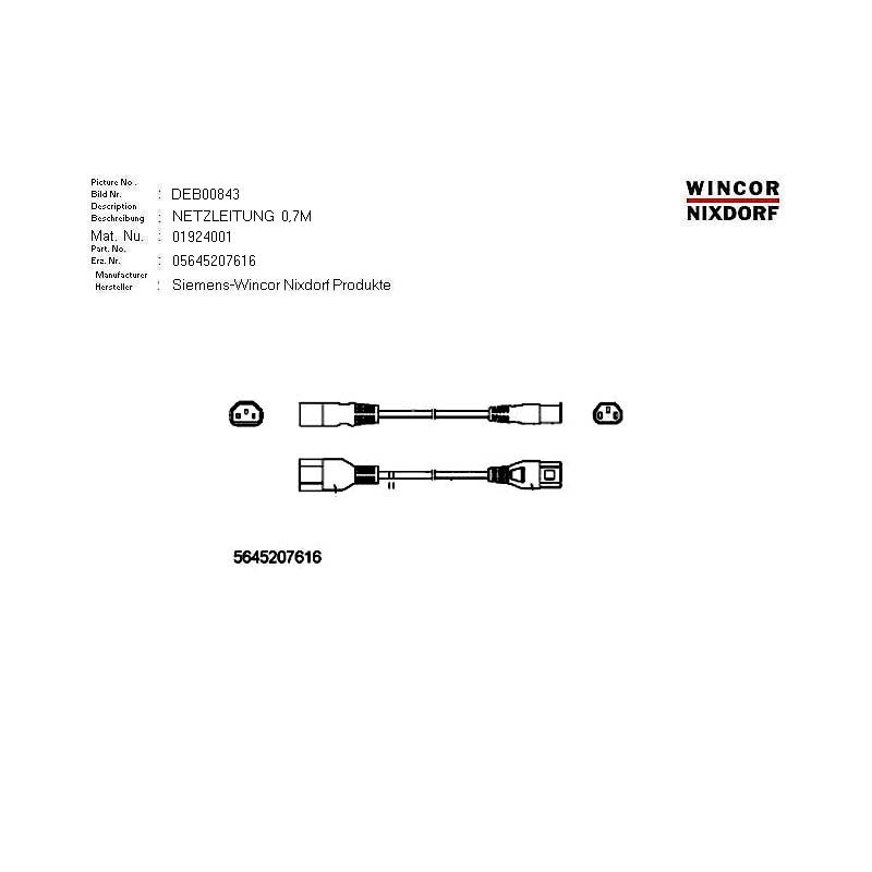 01924001 - POWER CABLE G-G 0.7M