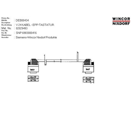 02029493 - V24 CABLE - EPP KEYBOARD 1800MM