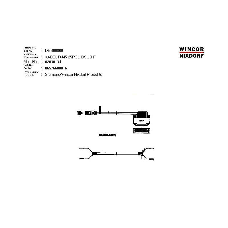02030134 - CABLE RJ45-25POL.DSUB-F