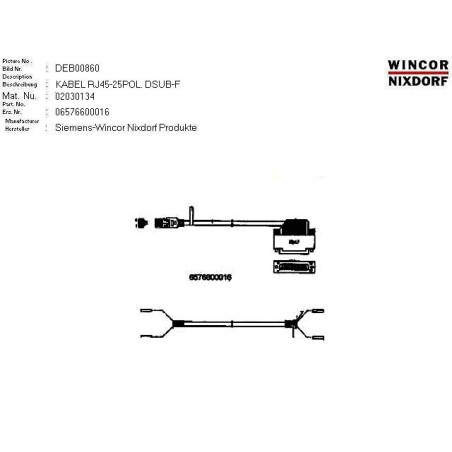 02030134 - CABLE RJ45-25POL.DSUB-F
