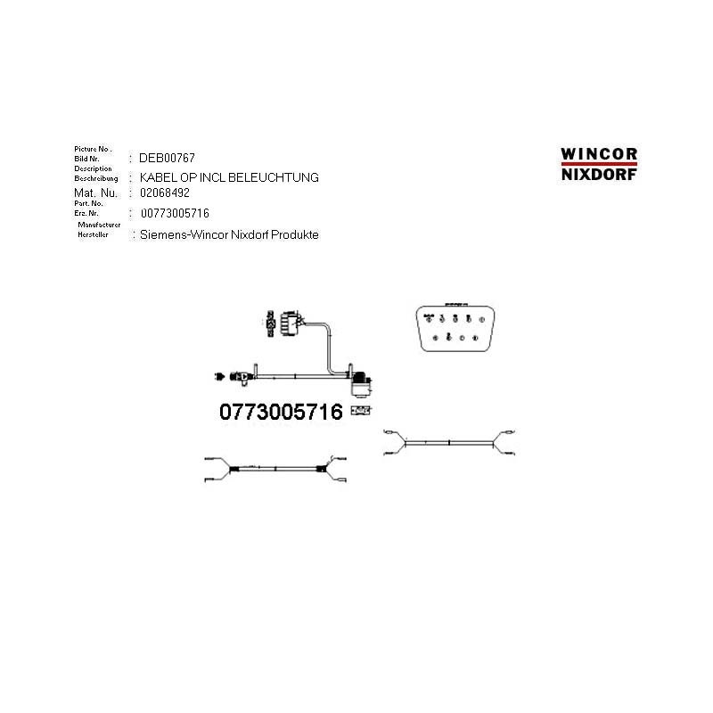 02068492 - CABLE OP INCL. LIGHTING 2.8M.0.9M