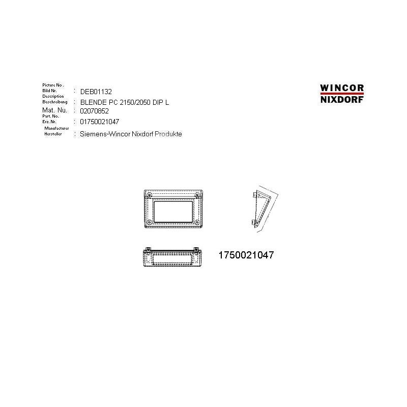 02070852 - COVER PC2150.DIP