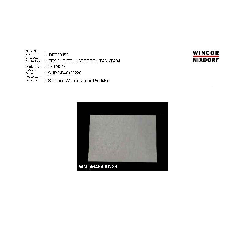 02024342 - BESCHRIFTUNGSBOGEN TA61