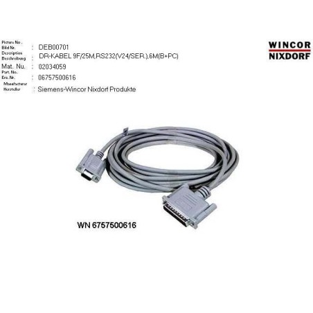 02034059 - PRINTER CABLE 6M 9F.25M S