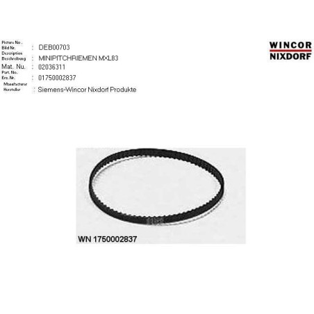 02036311 - MINI PITCH BELT MXL83