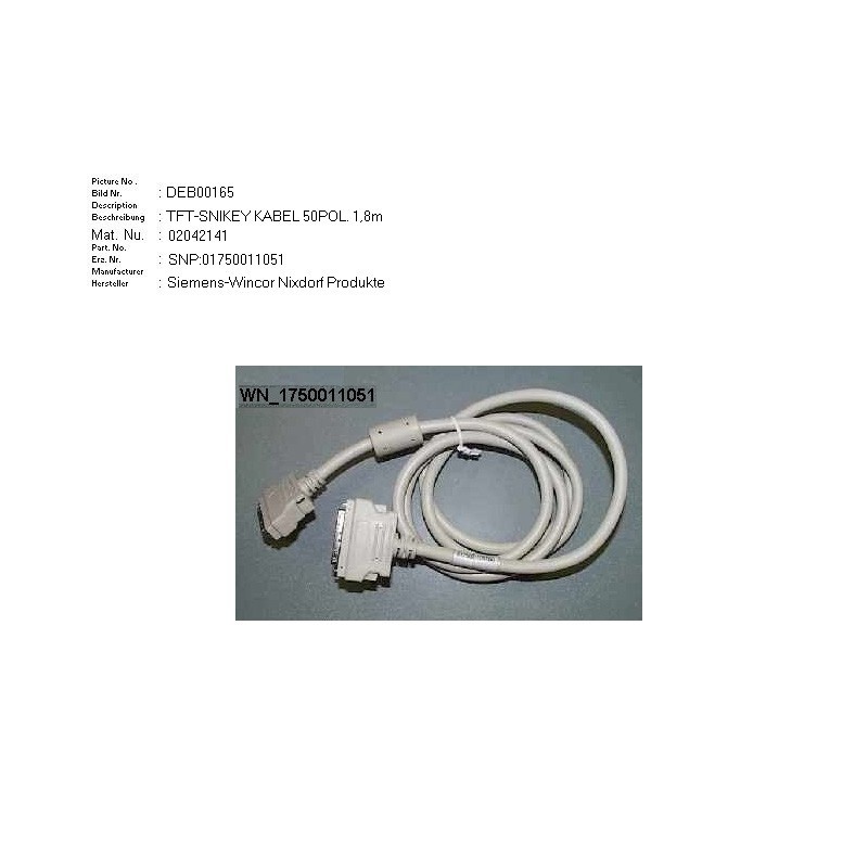 02042141 - TFT-SNIKEY CABLE 50POL. 1.85M