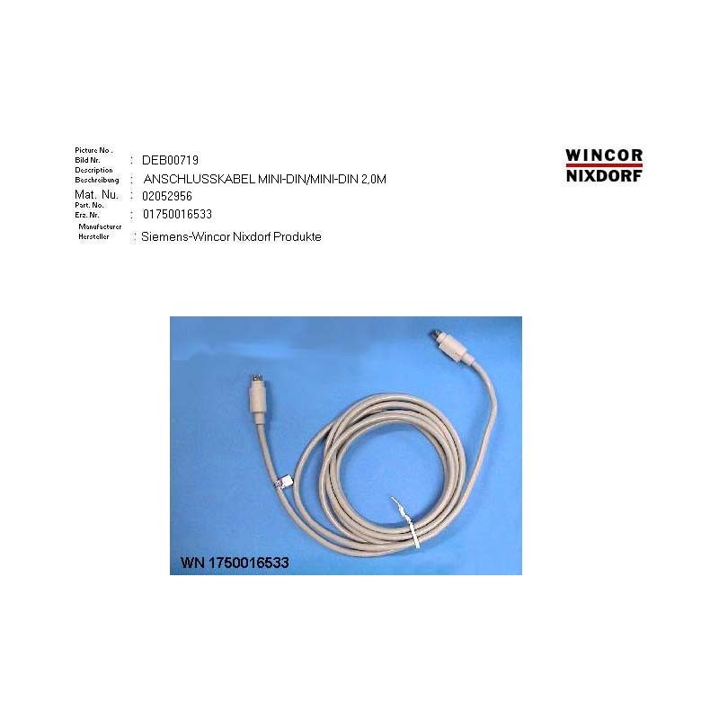 02052956 - CABLE MINI-DIN.MINI-DIN M.M 2.0M BEIGE