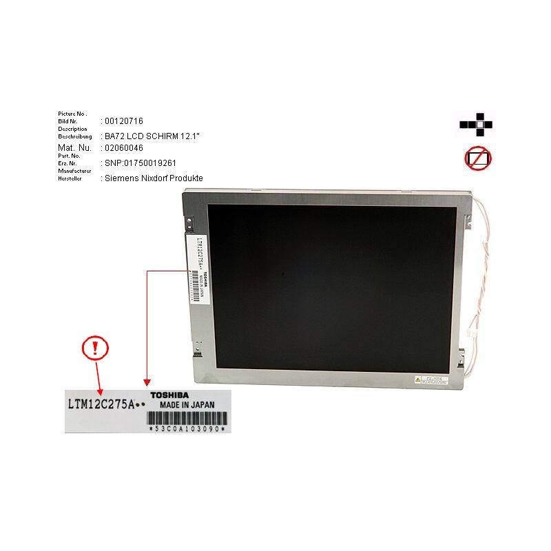 02060046 - LCD SCREEN 12.1 SNIKEY