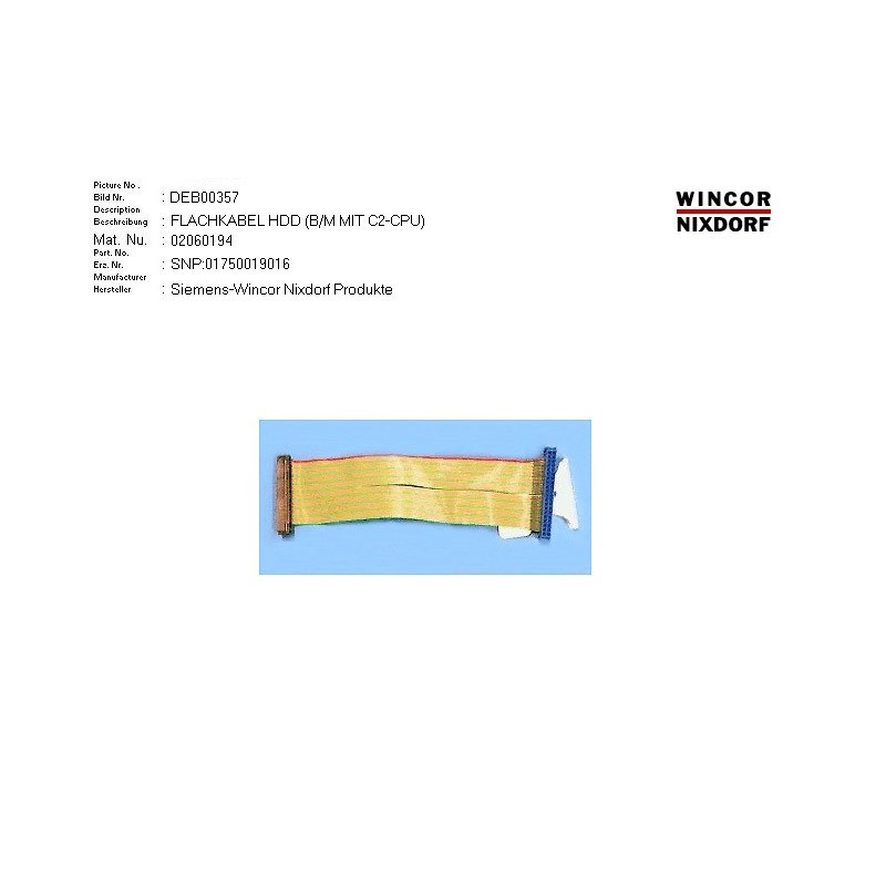 02060194 - FLATCABLE HDD C2-CPU