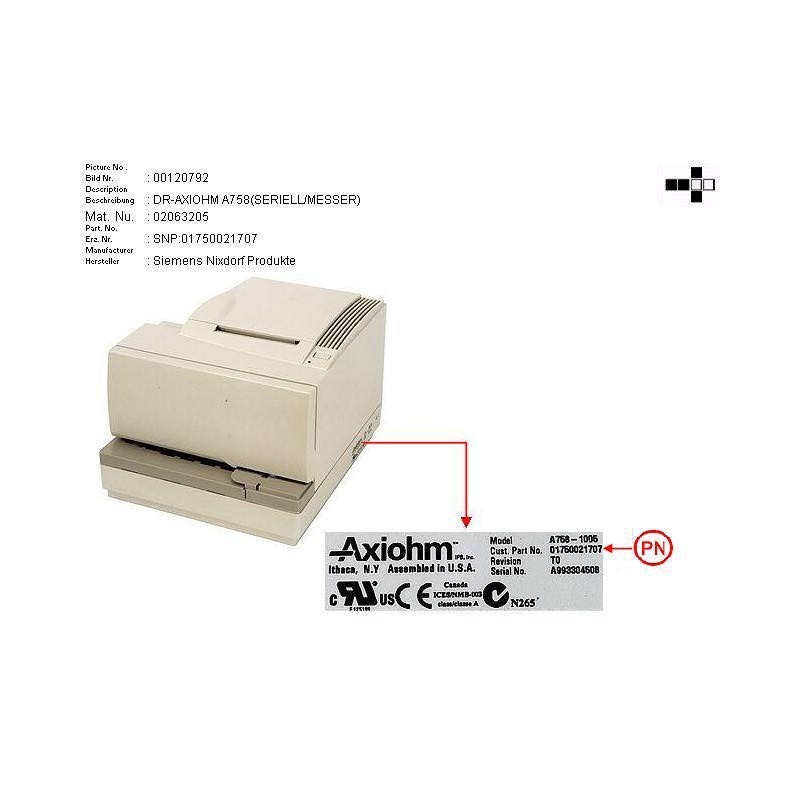 02063205 - HYBRID  POS PRINTER A758 CUTTER