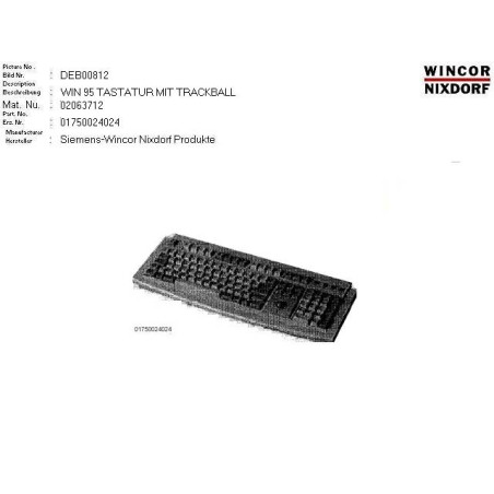 02063712 - WIN 95 KEYBOARD GER WITH TRACKBALL