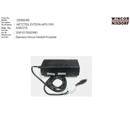 02067215 - EXT.POWER SUPPLY ADP-7501
