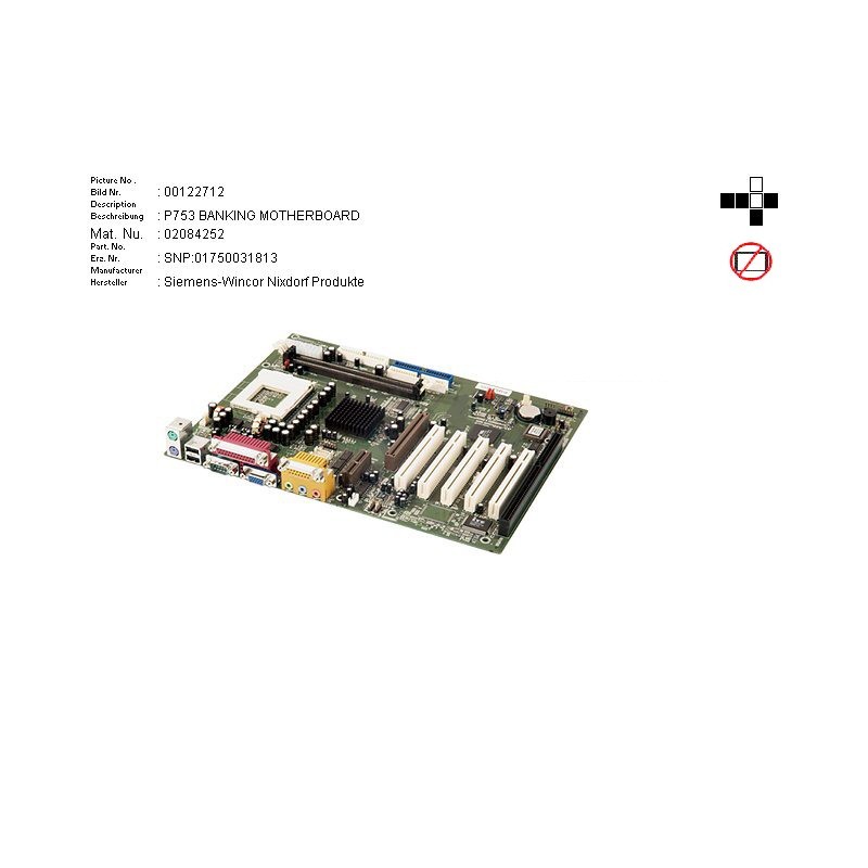 02084252 - P753 BANKING MOTHERBOARD
