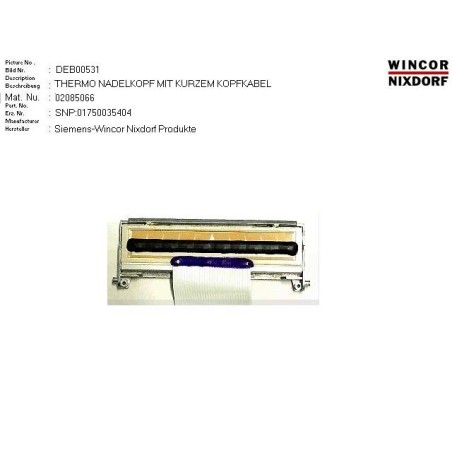02085066 - THERMAL PRINTHEAD ASSY.SHORT FLAT CABLE