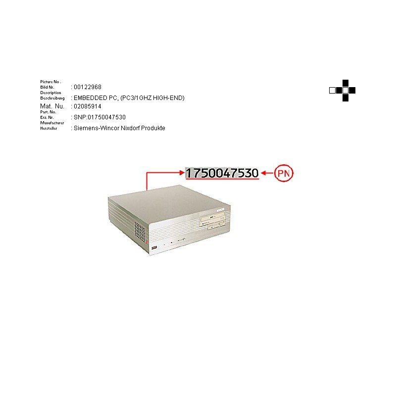 02085914 - EPC.PC3 P3-1GHZ.FSB133 128MB FD HD CD