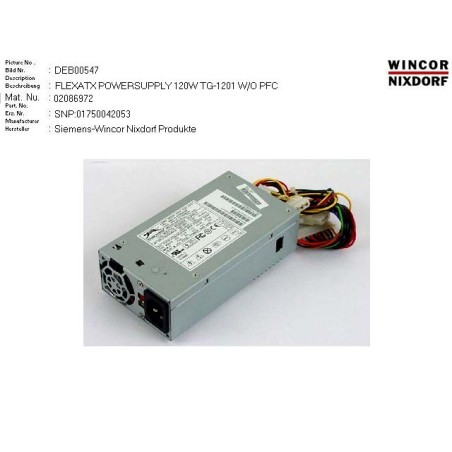 02086972 - FLEXATX POWERSUPPLY 120W TG-1201 W.O PFC