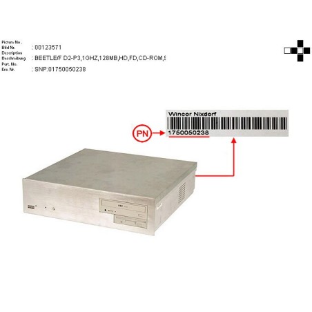 02087203 - B.F D2 -P3 1GHZ 128MB HD FD CD-ROM SVGA