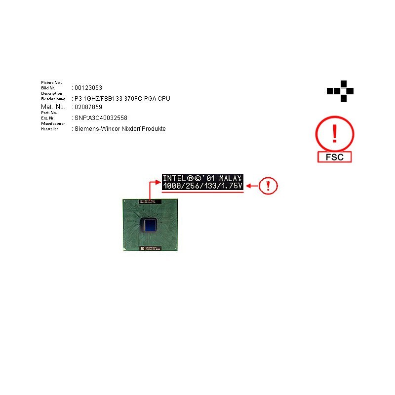 02087859 - IC-PENT3 1G0.256K T FCPGA2-370