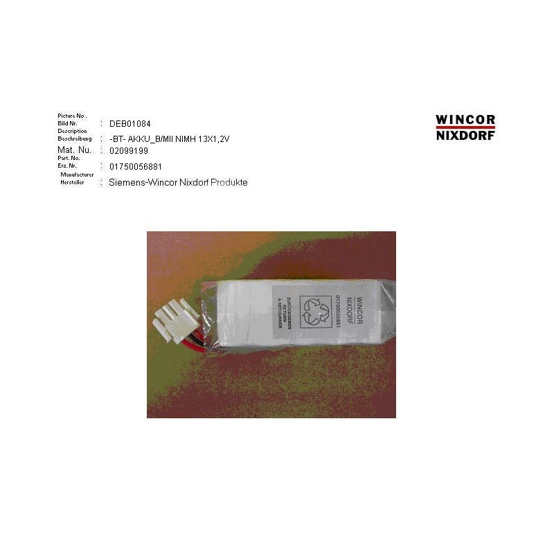 02099199 - ACCU_B.MII NI-MH 13X1.2V