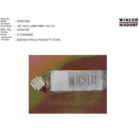 02099199 - ACCU_B.MII NI-MH 13X1.2V