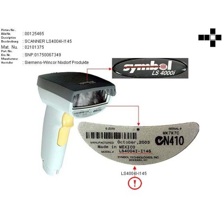 02101375 - SCANNER LS4004I-I145 WITH PDF