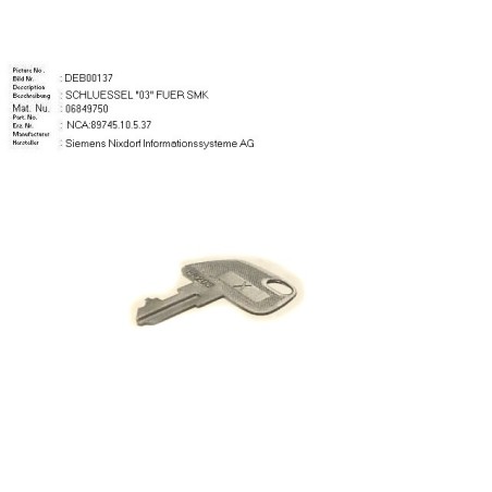 06849750 - KEY 03  FOR SMK