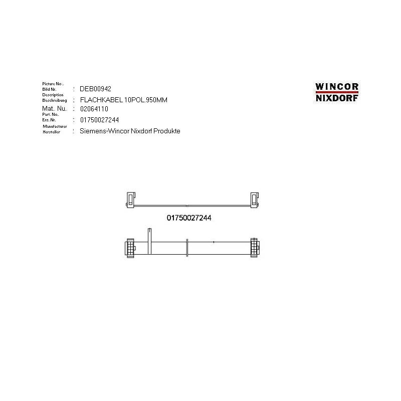02064110 - FLAT CABLE 10PIN  950MM