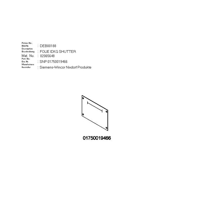 02065648 - PROTECTIVE FOIL IDKG PROCASH 2150