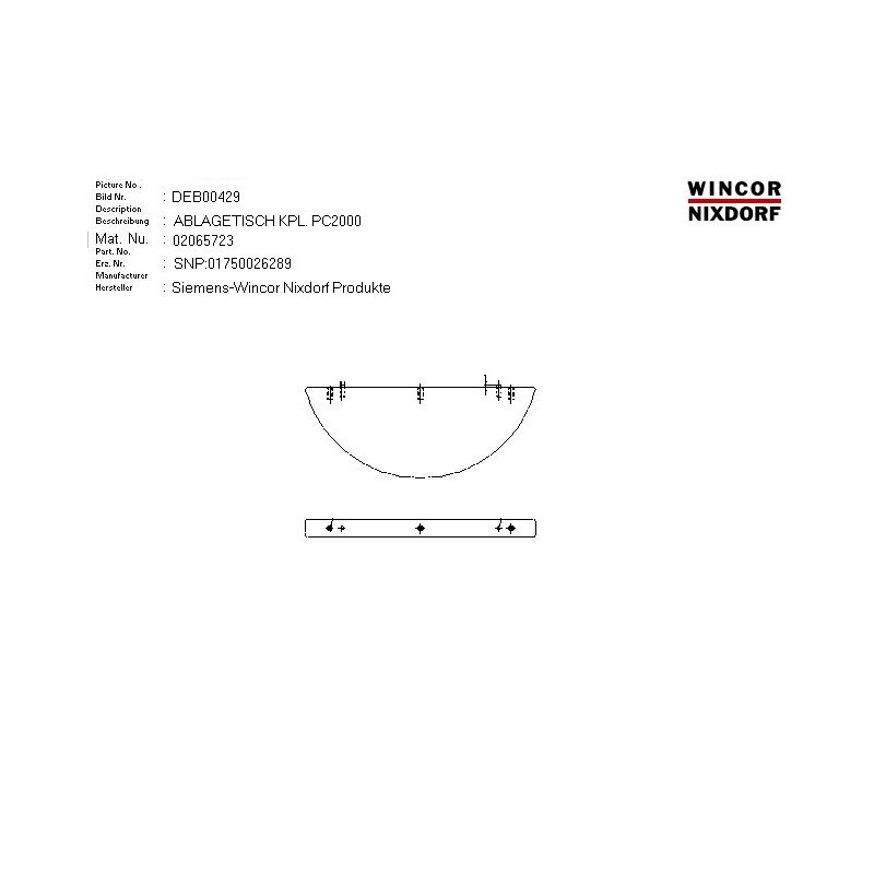 02065723 - STACKER TABLE WOOD PC2000 ASSY.