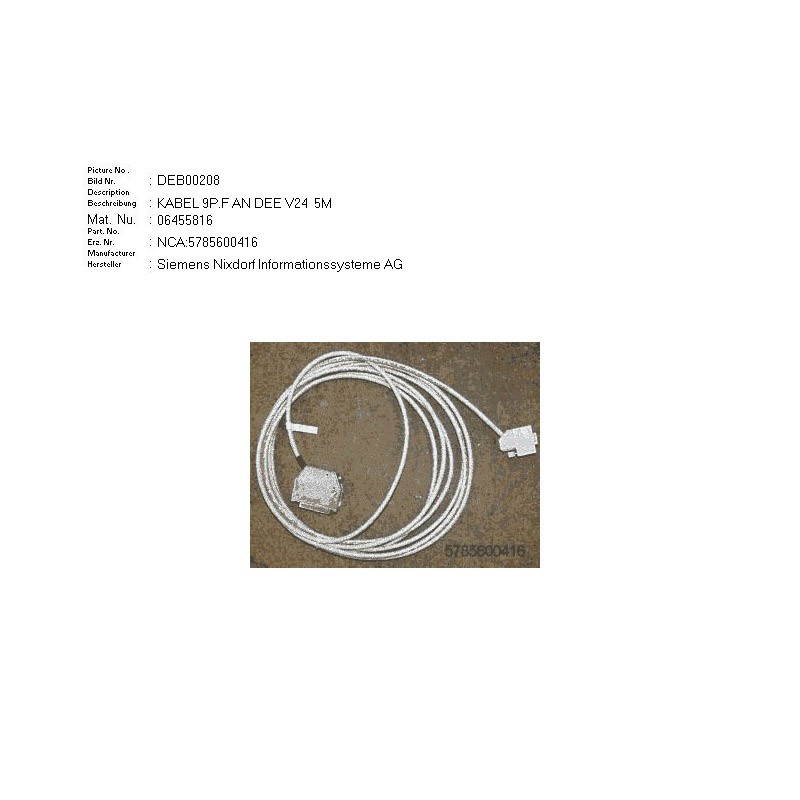 06455816 - CABLE 9P.F AN DEE V24 5M