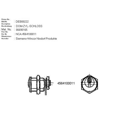 06690165 - CYLINDER LOCK 316-02-6 4A1