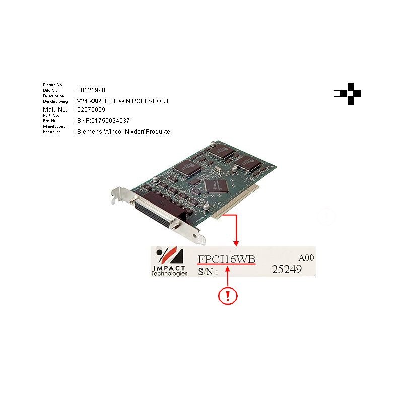 02075009 - V.24-CARD FITWIN PCI 16-PORT