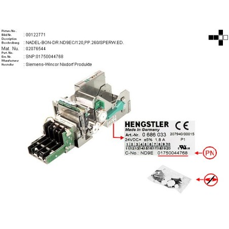 02076544 - DOT MATRIX REC.PR.ND9E.120.180MM.STAI.ST