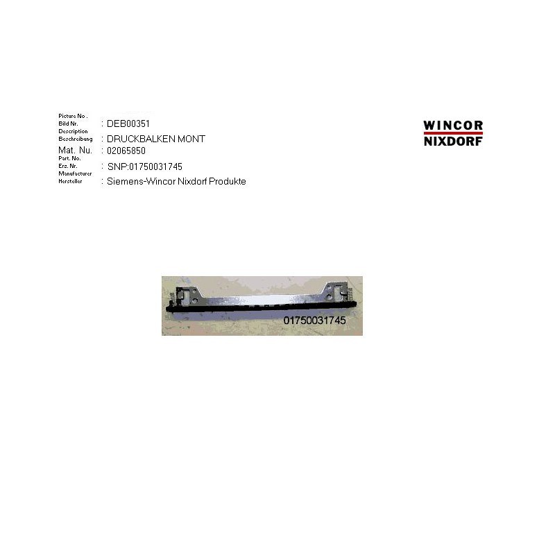 02065850 - PRINT BAR ASSY.