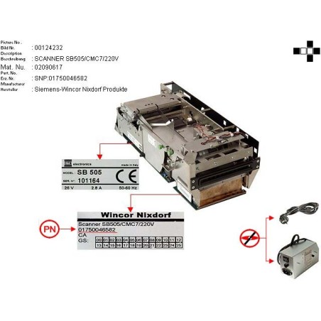 02090617 - DOCUMENT SCANNING UNIT SB505.CMC7.220V