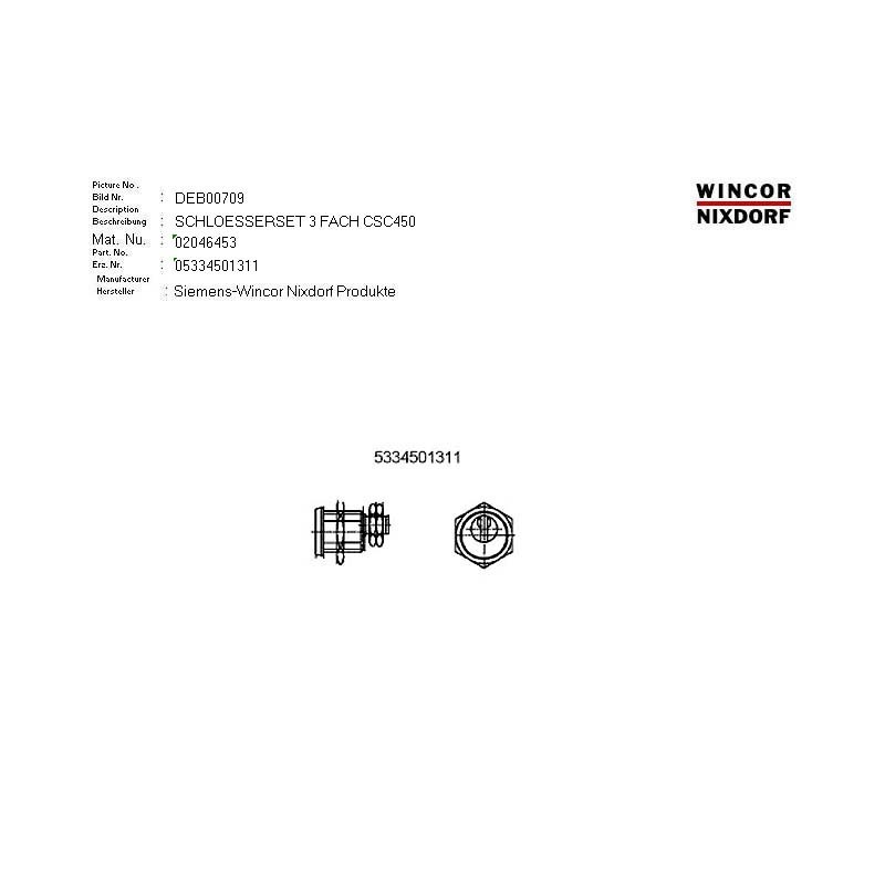 02046453 - SET OF LOCKS 225-08-1.2 2CXXX. K2.1 Z2.1