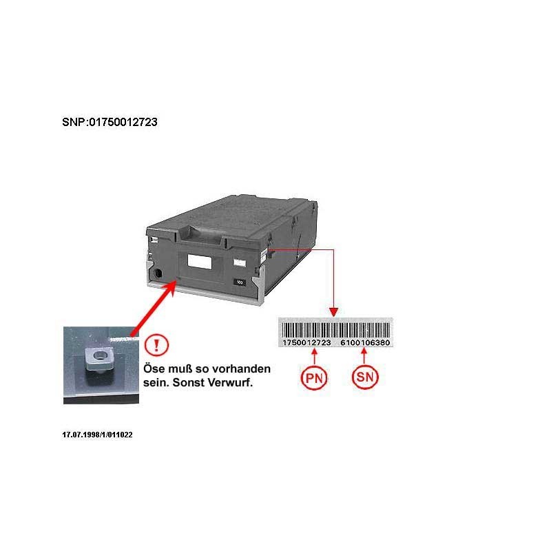 02050794 - CASH OUT CASSETTE NG LOCK
