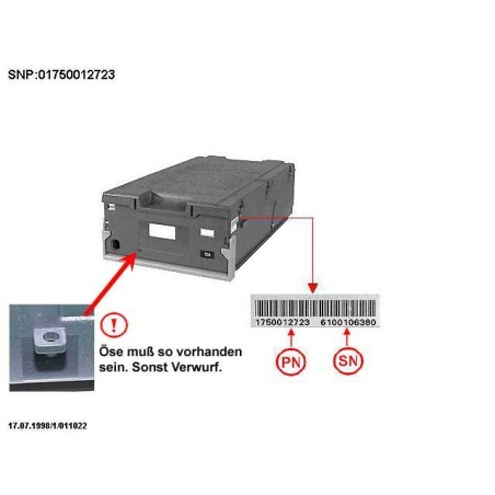 02050794 - CASH OUT CASSETTE NG LOCK